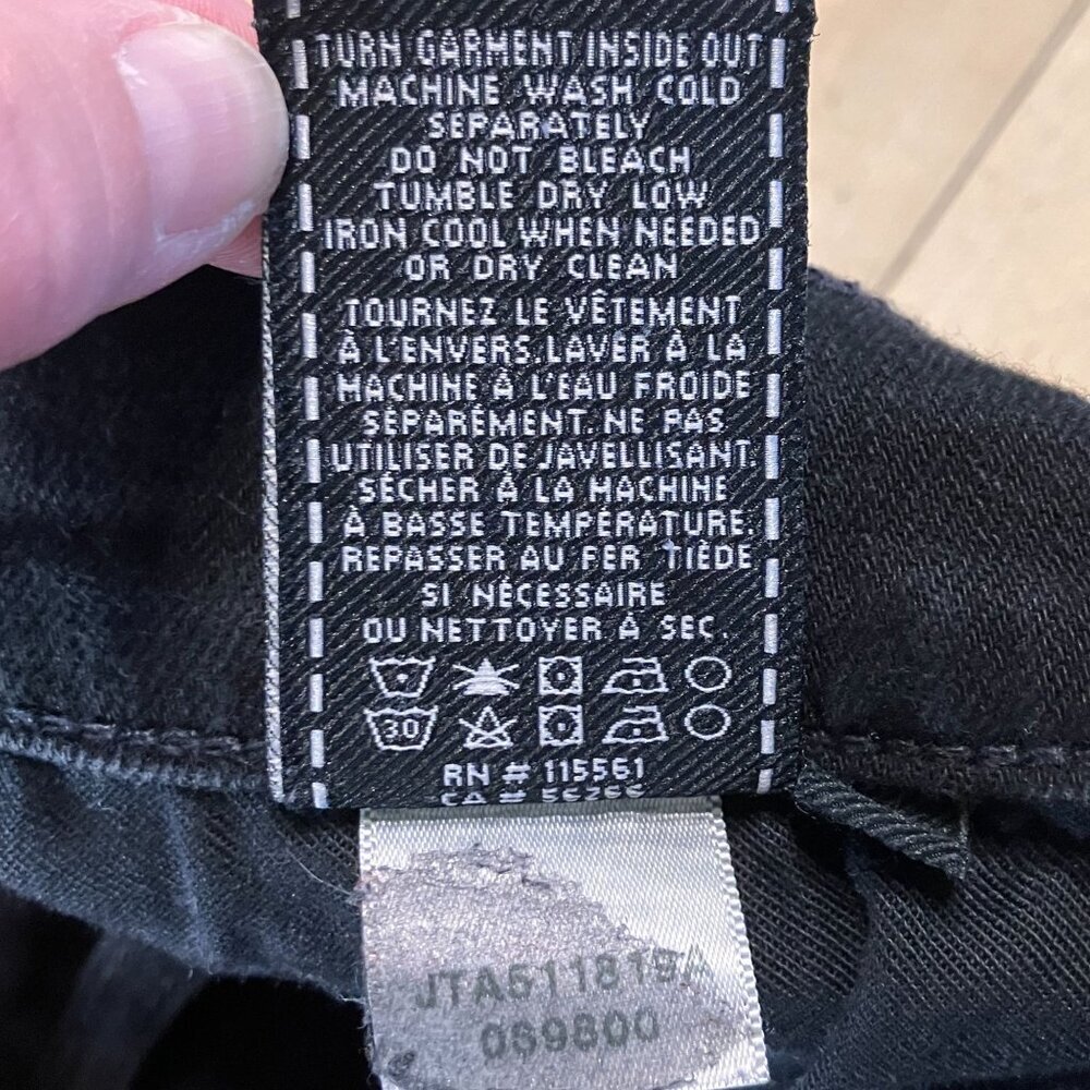S7 For All Mankind Mens Vintage Y2K Slimmy S7 Jeans Size 34x32 Black Dark AN EXC - Picture 7 of 12